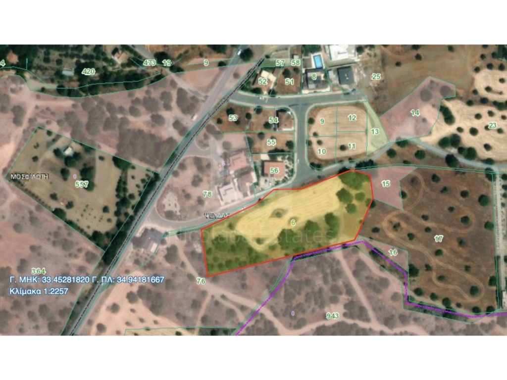 7,267m² Plot for Sale in Psevdas, Nicosia District