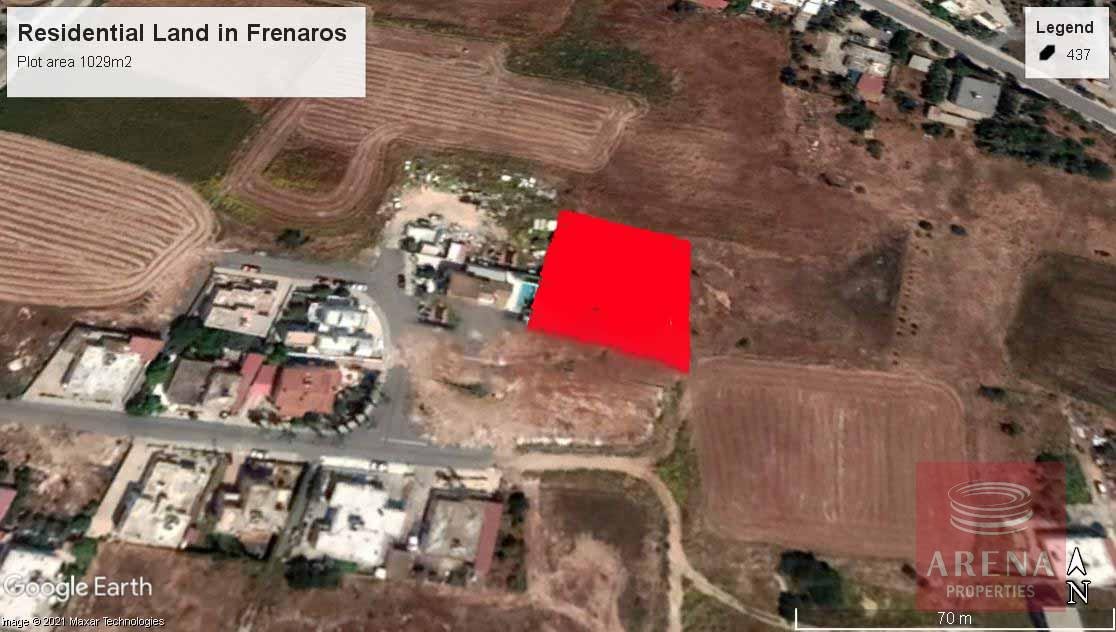 1,029m² Land for Sale in Frenaros, Famagusta District