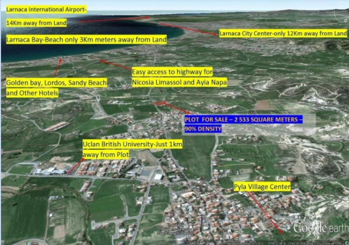 2,533m² Land for Sale in Pyla, Larnaca District
