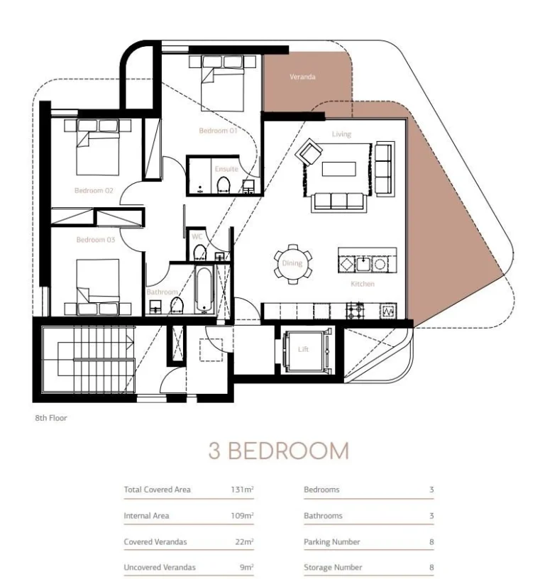 3 Bedroom Apartment for Sale in Larnaca District