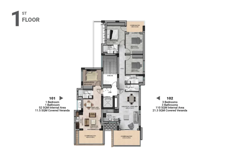 1 Bedroom Apartment for Sale in Larnaca – Makenzy