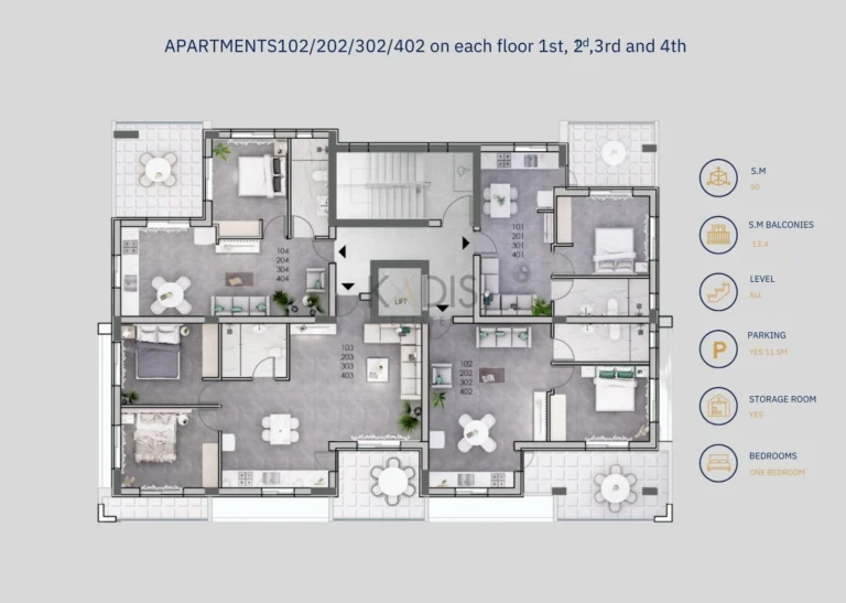 1 Bedroom Apartment for Sale in Trachoni Lemesou, Limassol District