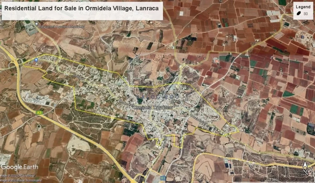 7,269m² Plot for Sale in Ormideia, Larnaca District