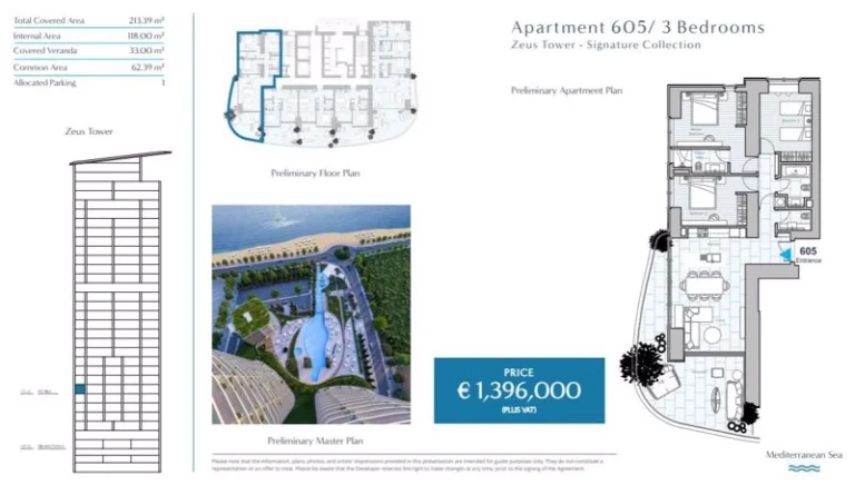 3 Bedroom Apartment for Sale in Limassol – Marina