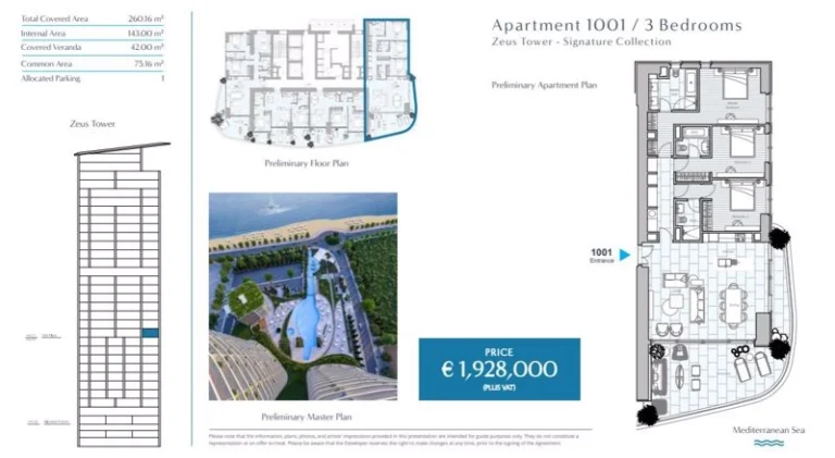 3 Bedroom Apartment for Sale in Limassol – Marina