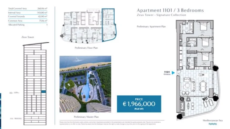 3 Bedroom Apartment for Sale in Limassol – Marina