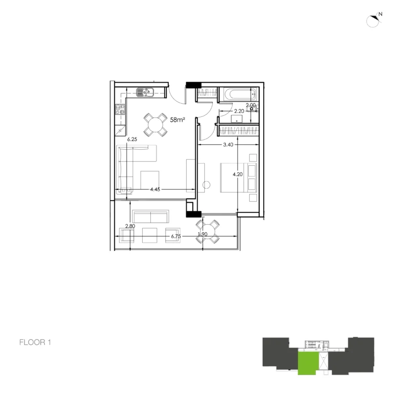 1 Bedroom Apartment for Rent in Potamos Germasogeias, Limassol District