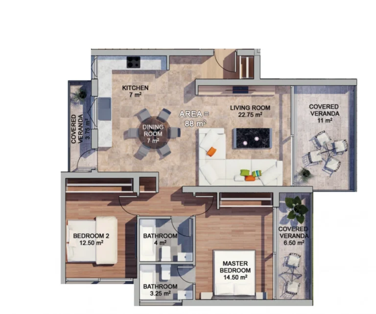 2 Bedroom Apartment for Sale in Agios Tychonas, Limassol District