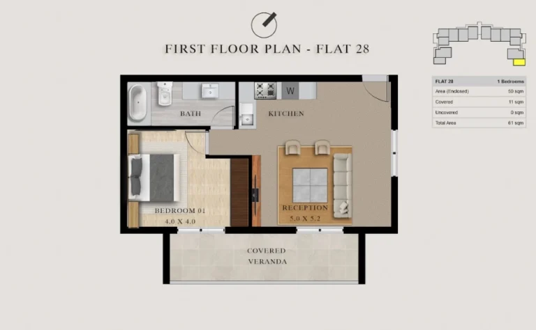 1 Bedroom Apartment for Sale in Pyla, Larnaca District