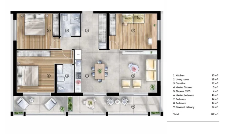 3 Bedroom Apartment for Sale in Geroskipou, Paphos District