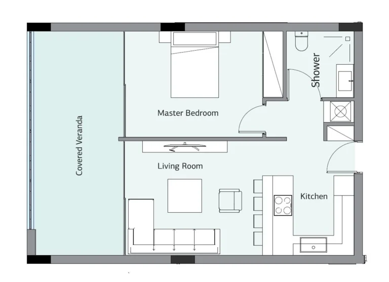 1 Bedroom Apartment for Sale in Germasogeia, Limassol District