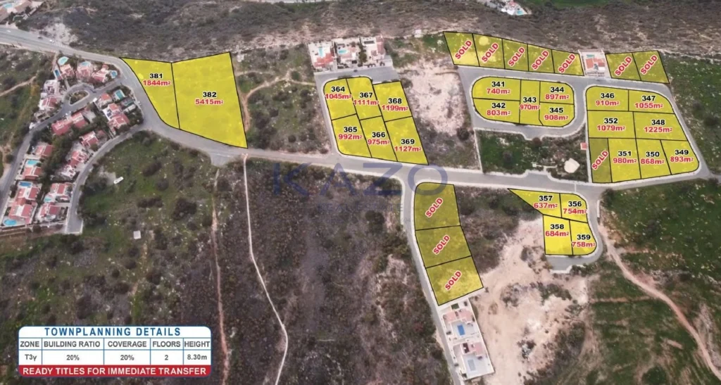 908m² Plot for Sale in Pissouri, Limassol District