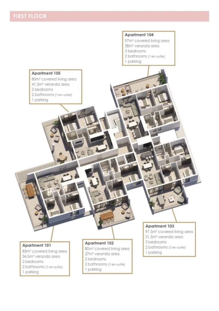 3 Bedroom Apartment for Sale in Aradippou, Larnaca District