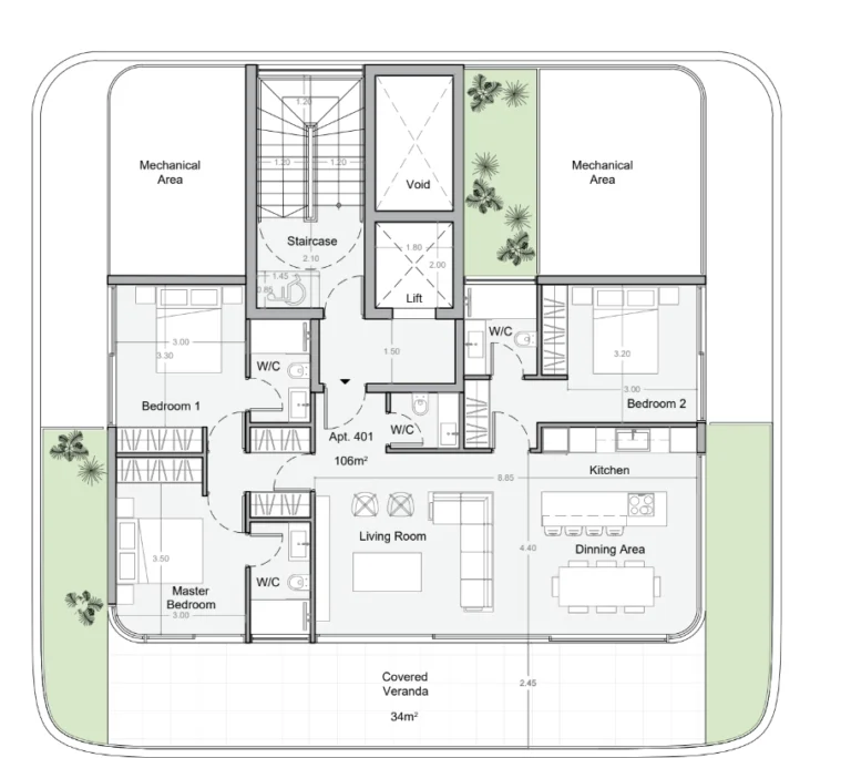 2 Bedroom Apartment for Sale in Paphos – Universal