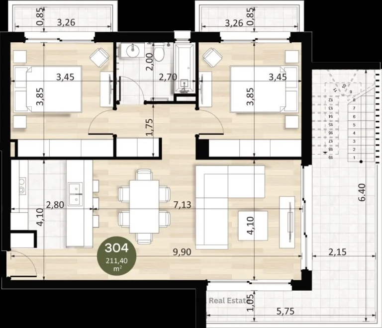 2 Bedroom Apartment for Sale in Mouttagiaka, Limassol District