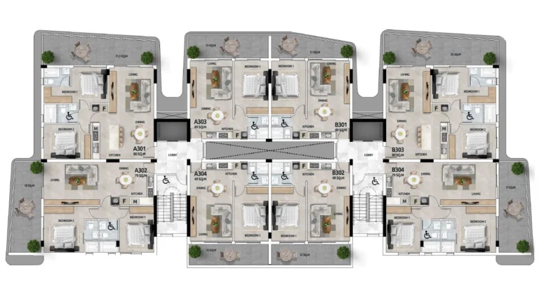 1 Bedroom Apartment for Sale in Larnaca District