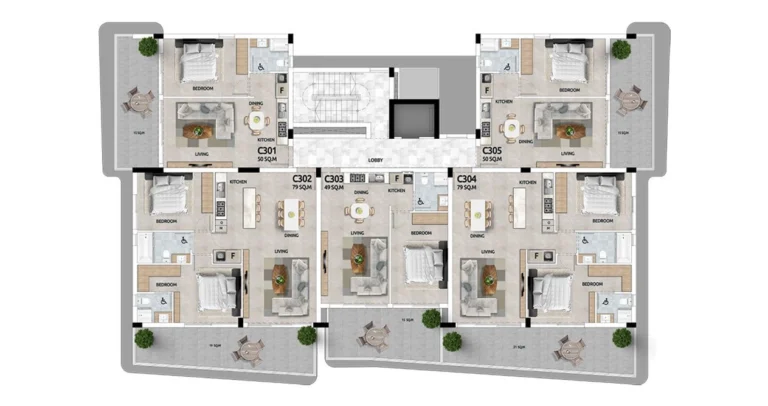 1 Bedroom Apartment for Sale in Larnaca District