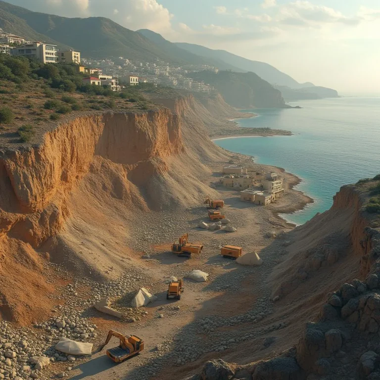 Unfolding Landslide in Pissouri: A Geological Catastrophe Revealed