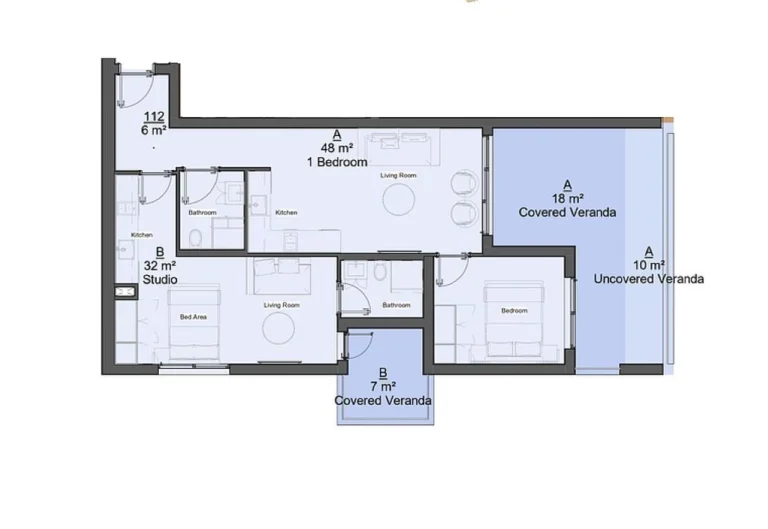 2 Bedroom Apartment for Sale in Limassol – Katholiki