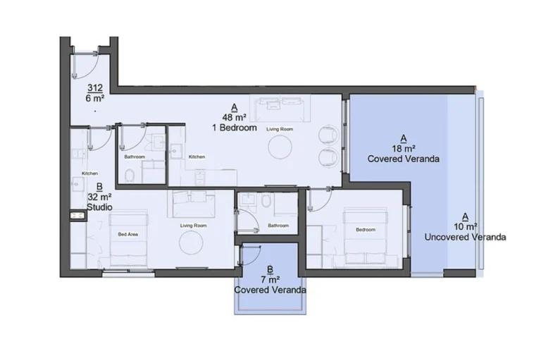 2 Bedroom Apartment for Sale in Limassol – Katholiki