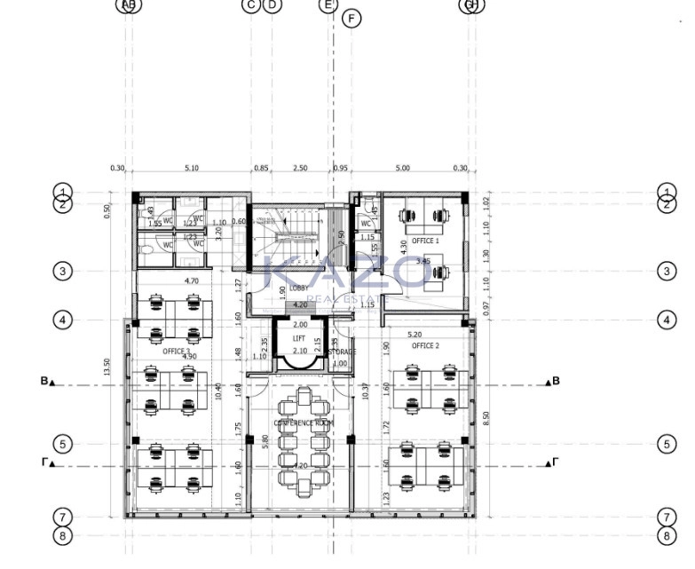 Здание площадью 625 м² в аренду в районе Лимассола