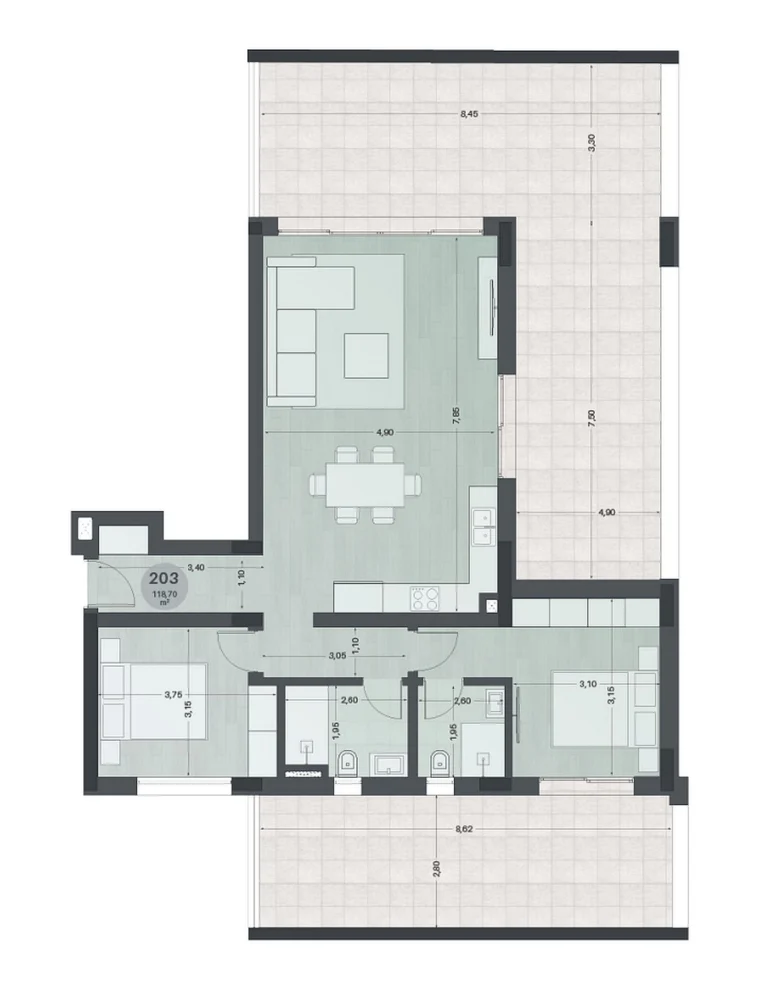 2 Bedroom Apartment for Sale in Germasogeia, Limassol District