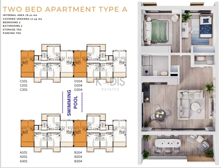 1 Bedroom Apartment for Sale in Limassol – Zakaki