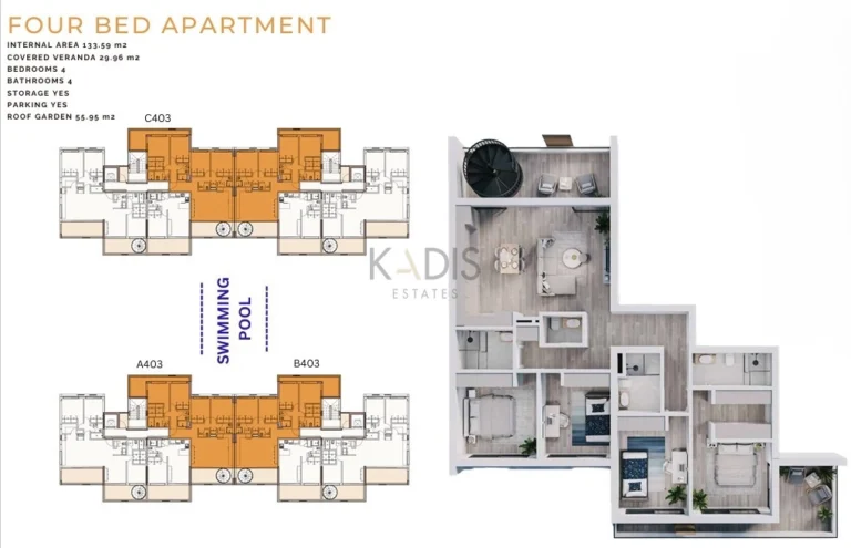 3 Bedroom Apartment for Sale in Limassol – Zakaki