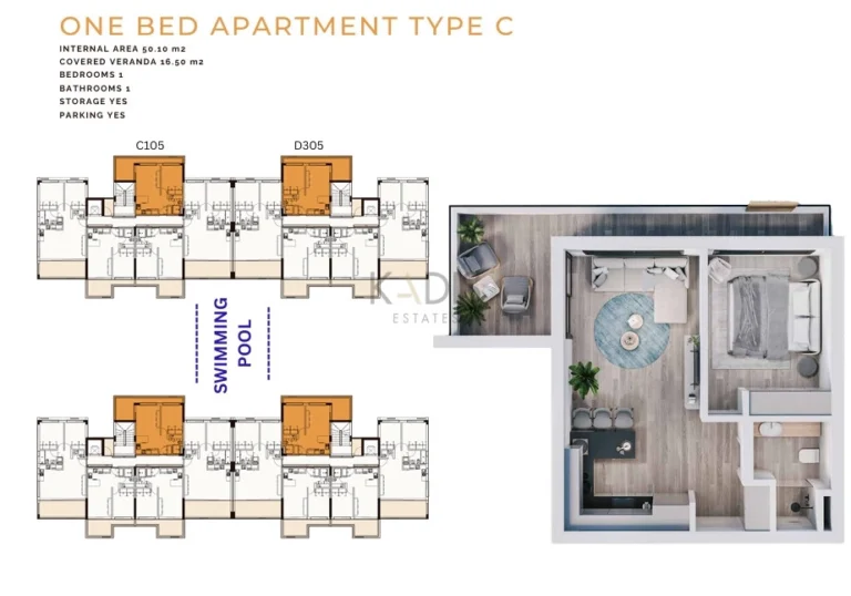 2 Bedroom Apartment for Sale in Limassol – Zakaki