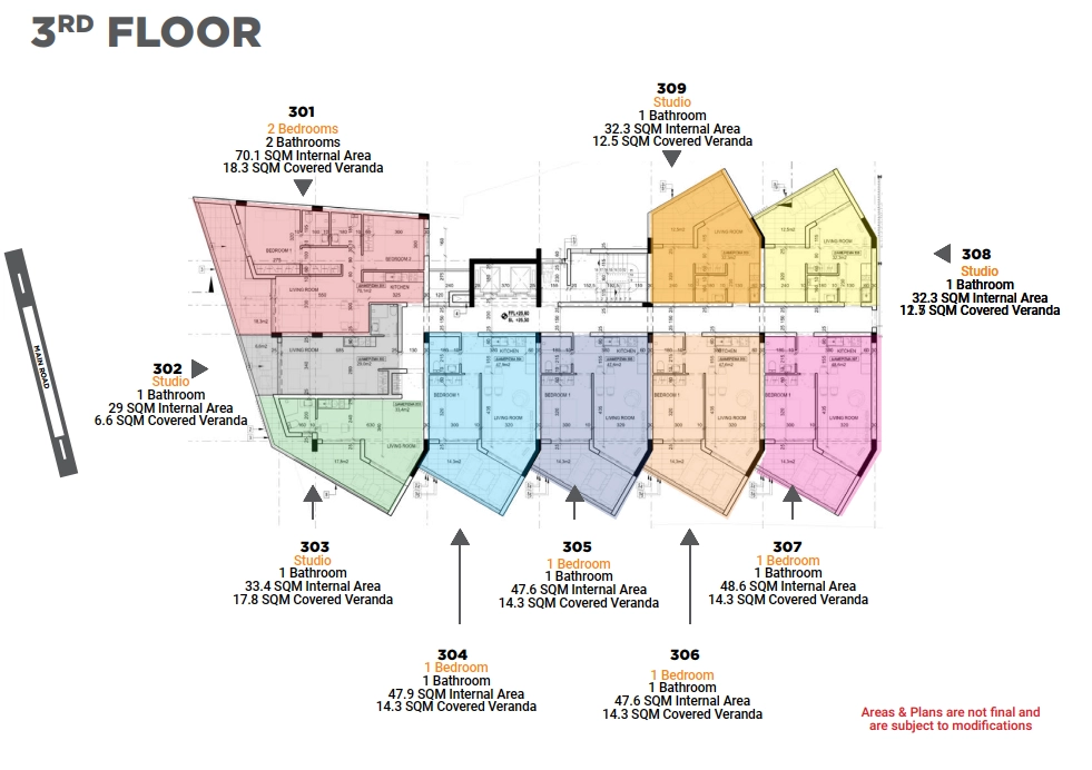 1 Bedroom Apartment for Sale in Larnaca – Finikoudes