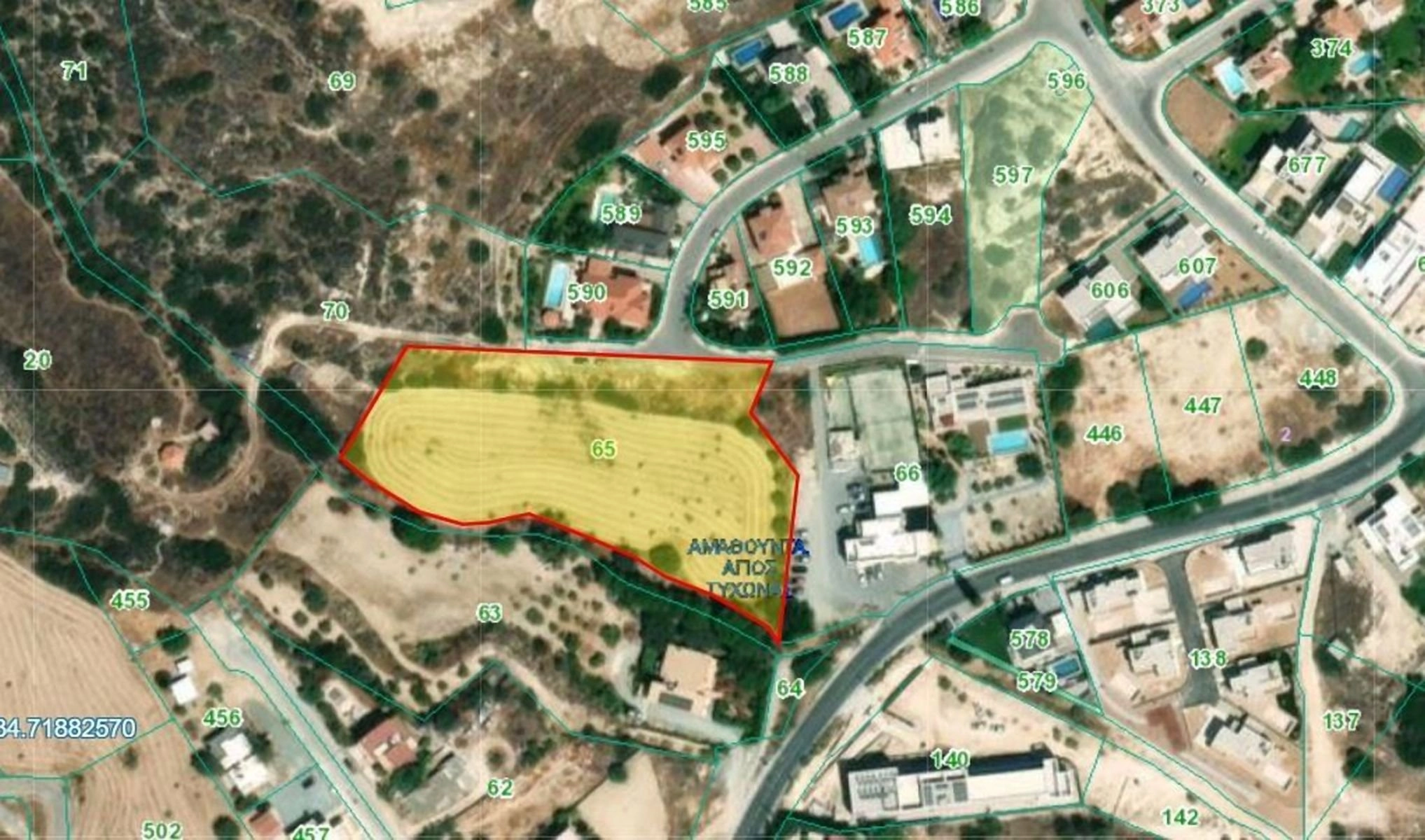 6,292m² Plot for Sale in Agios Tychonas, Limassol District