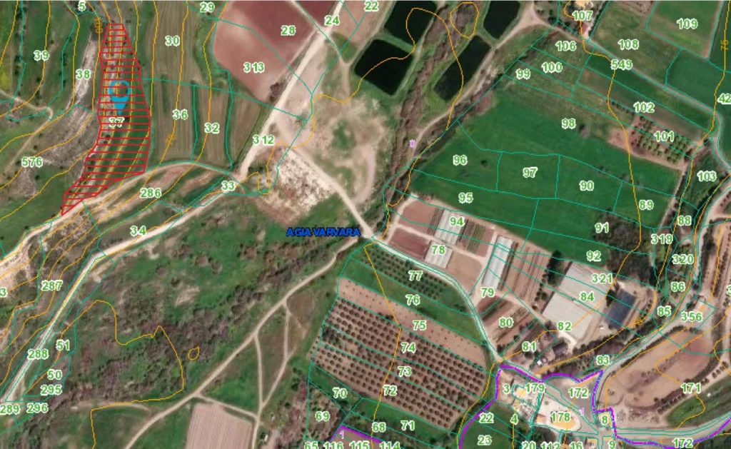 8,696m² Plot for Sale in Agia Varvara, Paphos District