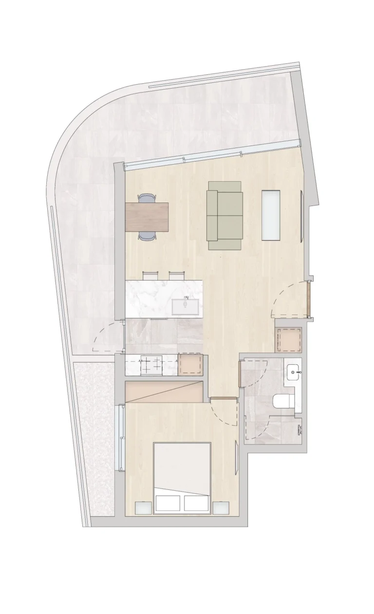 1 Bedroom Apartment for Sale in Limassol – Katholiki