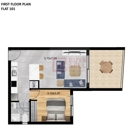 1 Bedroom Apartment for Sale in Limassol – Agios Athanasios