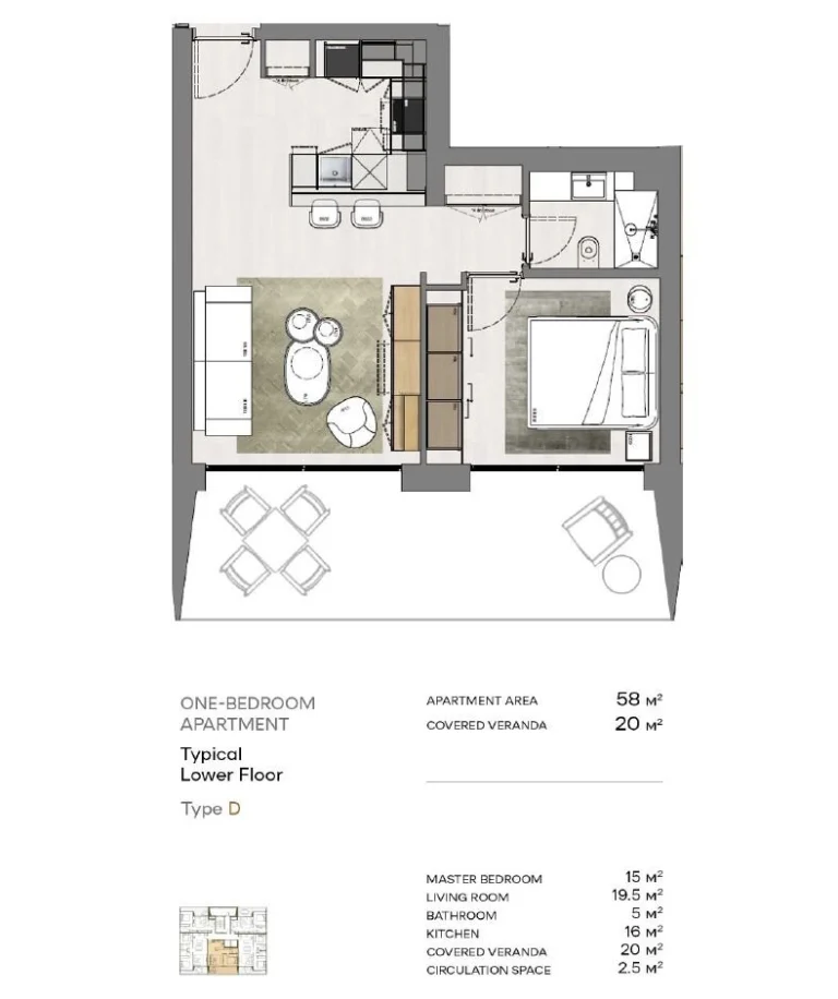 1 Bedroom Apartment for Sale in Potamos Germasogeias, Limassol District