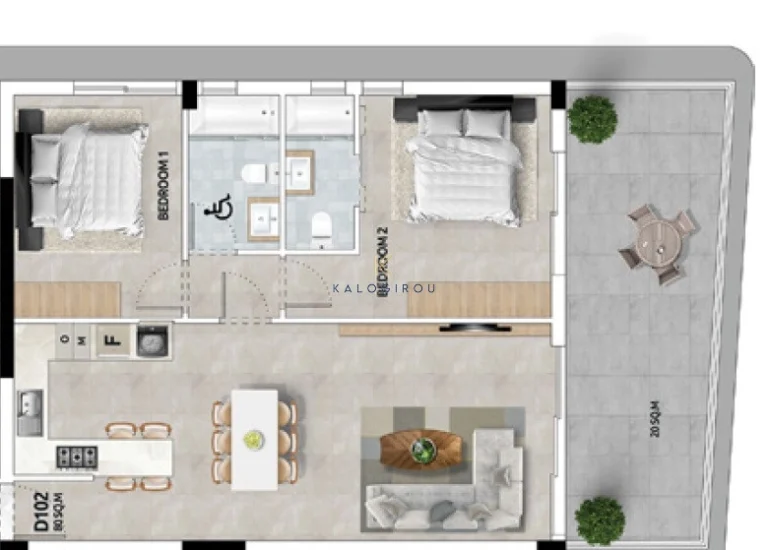 2 Bedroom Apartment for Sale in Livadia Larnakas, Larnaca District