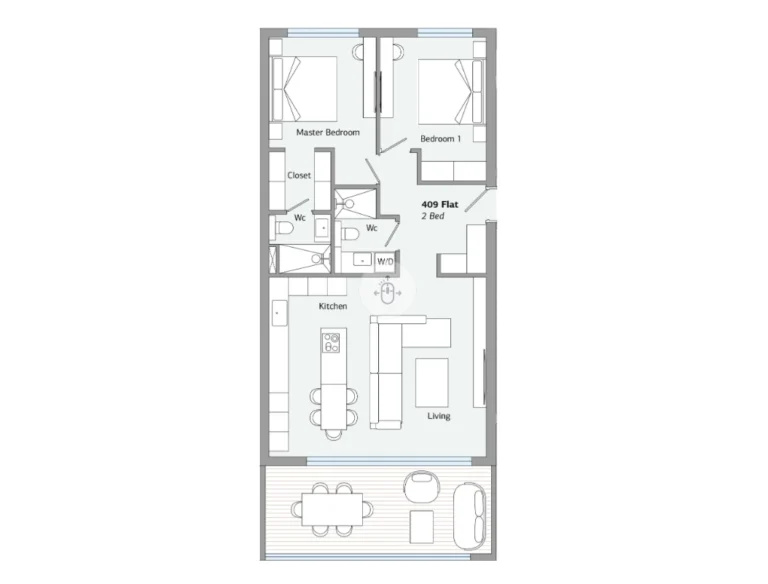 2 Bedroom Apartment for Sale in Germasogeia, Limassol District